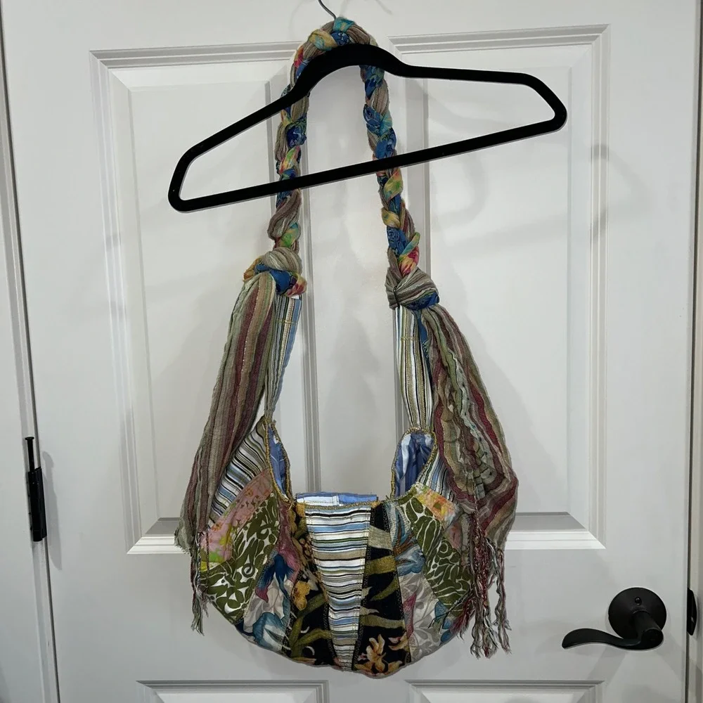 Handmade Boho Floral Patchwork Hobo Shoulder‎ Bag